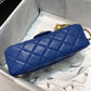 ChanelFlap Bag With ChanelBall On Strap Blue For Women, Women’s Handbags, Shoulder And Crossbody Bags 7.8in/20cm AS1787