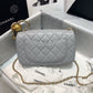 ChanelFlap Bag With ChanelBall On Strap Grey For Women, Women’s Handbags, Shoulder And Crossbody Bags 7.8in/20cm AS1787