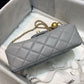 ChanelFlap Bag With ChanelBall On Strap Grey For Women, Women’s Handbags, Shoulder And Crossbody Bags 7.8in/20cm AS1787