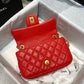 ChanelFlap Bag With ChanelBall On Strap Red For Women, Women’s Handbags, Shoulder And Crossbody Bags 7.8in/20cm AS1787