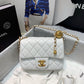 ChanelMini Flap Bag With ChanelBall On Strap White For Women, Women’s Handbags, Shoulder And Crossbody Bags 6.7in/17cm AS1786