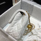 ChanelMini Flap Bag With ChanelBall On Strap White For Women, Women’s Handbags, Shoulder And Crossbody Bags 6.7in/17cm AS1786