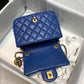 ChanelMini Flap Bag With ChanelBall On Strap Blue For Women, Women’s Handbags, Shoulder And Crossbody Bags 6.7in/17cm AS1786