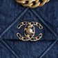CHL 19 Handbag Denim Blue For Women, Women’s Flap Bag, Shoulder And Crossbody Bags 10.1in/26cm AS1160 B02876 N6832