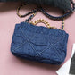 CHL 19 Handbag Denim Blue For Women, Women’s Flap Bag, Shoulder And Crossbody Bags 10.1in/26cm AS1160 B02876 N6832