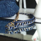CHL 19 Handbag Denim Blue For Women, Women’s Flap Bag, Shoulder And Crossbody Bags 10.1in/26cm AS1160 B02876 N6832