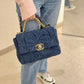 CHL 19 Handbag Denim Blue For Women, Women’s Flap Bag, Shoulder And Crossbody Bags 10.1in/26cm AS1160 B02876 N6832