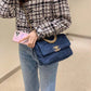 CHL 19 Handbag Denim Blue For Women, Women’s Flap Bag, Shoulder And Crossbody Bags 10.1in/26cm AS1160 B02876 N6832