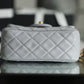 ChanelMini Flap Bag With ChanelBall On Strap Grey For Women, Women’s Handbags, Shoulder And Crossbody Bags 6.7in/17cm AS1786