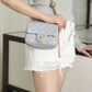 ChanelMini Flap Bag With ChanelBall On Strap Grey For Women, Women’s Handbags, Shoulder And Crossbody Bags 6.7in/17cm AS1786