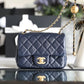 ChanelMini Flap Bag With ChanelBall On Strap Navy Blue For Women, Women’s Handbags, Shoulder And Crossbody Bags 6.7in/17cm AS1786