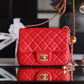 ChanelMini Flap Bag With ChanelBall On Strap Red For Women, Women’s Handbags, Shoulder And Crossbody Bags 6.7in/17cm AS1786