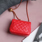 ChanelMini Flap Bag With ChanelBall On Strap Red For Women, Women’s Handbags, Shoulder And Crossbody Bags 6.7in/17cm AS1786