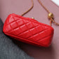 ChanelMini Flap Bag With ChanelBall On Strap Red For Women, Women’s Handbags, Shoulder And Crossbody Bags 6.7in/17cm AS1786