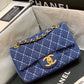 Chanel Flap Bag Denim Blue For Women, Women’s Handbags, Shoulder And Crossbody Bags 10.2in/26cm AS1328 B01897 N5398