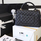 ChanelLarge Flap Bag With Top Handle Black For Women, Women’s Handbags, Shoulder And Crossbody Bags 11in/28cm A92991