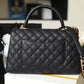 ChanelHandbag With Top Handle Black For Women 11in/28cm