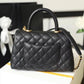 ChanelMedium Flap Bag With Top Handle Black For Women, Women’s Handbags, Shoulder And Crossbody Bags 9in/23cm A92990