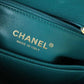 ChanelMedium Flap Bag With Top Handle Teal For Women, Women’s Handbags, Shoulder And Crossbody Bags 9in/23cm A92990