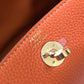 HM Lindy Mini Feu Color Togo Bag With Gold Hardware For Women, Women’s Handbags, Shoulder And Crossbody Bags 7.5in/19cm