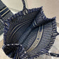 DI Medium Book Tote Dark Blue For Women 14in/36cm CD M1296ZRIW_M928