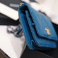 CHL 19 WOC Flap Bag 20cm Goatskin Leather Spring/Summer Act 1 Collection, Blue