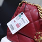 CHL 19 Handbag 26cm Burgundy For Women AS1160