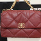 CHL 19 Handbag 26cm Bordeaux For Women AS1160