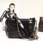 Chanel Gabrielle Hobo Bag 20cm Aged Calfskin Leather Spring/Summer Act 1 Collection,  Black