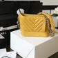 CHL Chevron Gabrielle Hobo Bag 20cm Aged Calfskin Leather Spring/Summer Act 1 Collection, Yellow