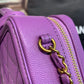 Chanel Filigree Vanity Case Bag 18cm Gold Toned Hardware Caviar Leather Spring/Summer Act 1 Collection, Purple