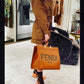 FI Sunshine Large Tote Bag Brown For Women, Women’s Handbags, Shoulder And Crossbody Bags 15.7in/40cm FF 8BH372ABVLF0PWZ