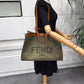 FI Peekaboo X-Tote Canvas Bag Khaki For Women, Women’s Handbags, Shoulder Bags 16.1in/41cm FF 8BH374