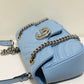 gg Marmont Matelassé Mini Bag Blue Sky Matelassé Chevron For Women 8.5in/22cm gg