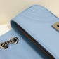 gg Marmont Matelassé Mini Bag Blue Sky Matelassé Chevron For Women 8.5in/22cm gg