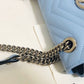 gg Marmont Matelassé Mini Bag Blue Sky Matelassé Chevron For Women 8.5in/22cm gg