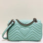gg Marmont Small Matelassé Shoulder Bag Mint Green Matelassé Chevron For Women 10in/26cm gg