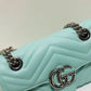 gg Marmont Matelassé Mini Bag Mint Green Matelassé Chevron For Women 8.5in/22cm gg