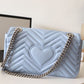 gg Marmont Small Matelassé Shoulder Bag Blue Sky For Women 10in/26cm gg 443497