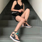 BL - AJ1 black pink toe women's shoes