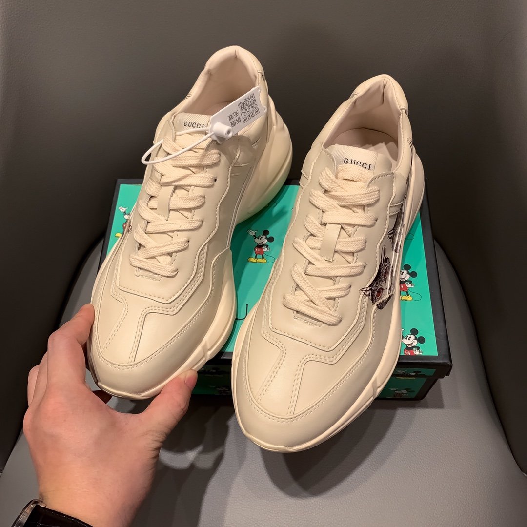 BL-GCI  RHYTON VINTAGE TRAINER CAT  WHITE SNEAKER 142