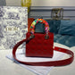 DI Small Lady Bag Cherry Red Patent Cannage For Women 20cm/8in CD M0531OWCB_M323