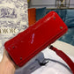 DI Small Lady Bag Cherry Red Patent Cannage For Women 20cm/8in CD M0531OWCB_M323