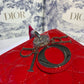 DI Medium Lady Bag Gold Toned Hardware Cherry Red Patent For Women 9.5in/24cm CD M0565OWCB_M323