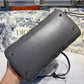 DI Medium Lady Bag Silver Hardware with Embellished Bag Strap Dark Grey For Women 9.5in/24cm CD