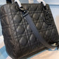 DI Medium Lady Bag Matte Hardware Black Ultramatte For Women 9.5in/24cm CD M0565SLOI_M989