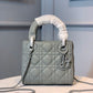 DI Mini Lady Bag with Chain Matte Hardware Spring/Summer Collection, Pewter Blue, For Women Women’s Handbags, 18cm CD