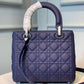 DI Medium Ultramatte Lady Bag Blue For Women 9.5in/24cm CD M0565ILOI_M85B