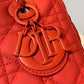 DI Medium Lady Bag Matte Hardware Red Ultramatte For Women 9.5in/24cm CD