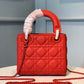 DI Mini Lady Bag with Chain Matte Hardware Spring/Summer Collection, Red , For Women Women’s Handbags, 18cm CD